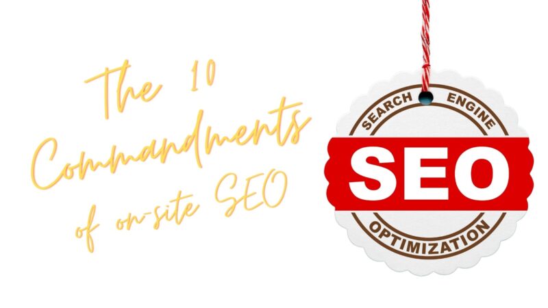 10 Commandments of on-site SEO banner