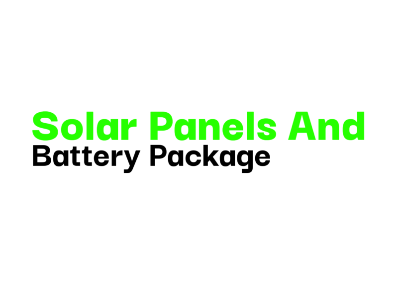 Solar Panels And Battery Package